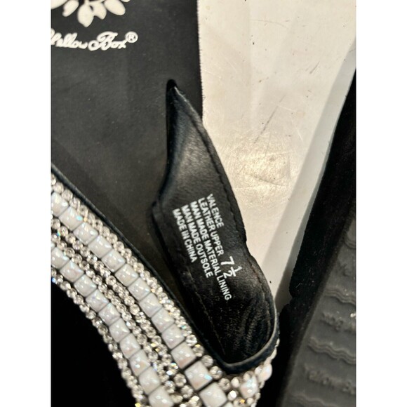 Yellow Box Women's Valence‎ Sparkle Wedge Thong Sandal Flip Flop Size 7.5 - Picture 4 of 6